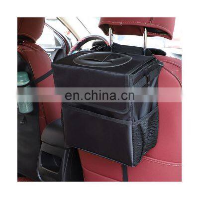 Car Seat Organizer Kids Foldable Leakproof Car Trash Organizer Can Waterproof Waste Basket Garbage Storage Charging Port Bag