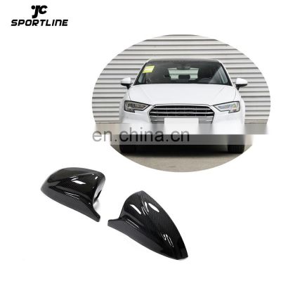 Carbon Fiber S3 Review Mirror Cover for Audi A3 S3 S Line Sedan 4-Door 2014-2020