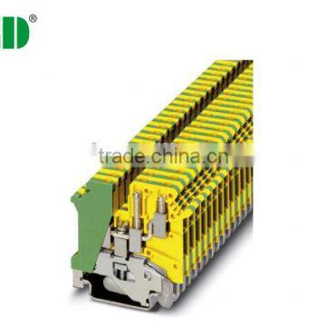 Ground type din rail terminal block with 6.20mm Terminal Width