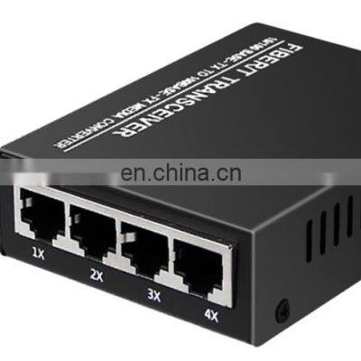 10/100M Fiber Optic Media Converter  2 Fiber Port +4 RJ45 Port