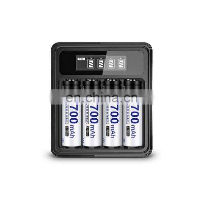 Factory Directly Supply LCD Screen Display 4 Slots Rechargeable aa Aaa Ni-MH Ni-Cd Battery Charger With USB Cable photo-3