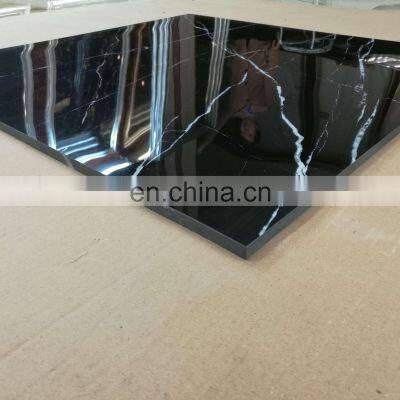 White and Black Nano Polished Porcelain Floor Tile Full Body Tiles Size 600x600mm 800x800mm photo-2