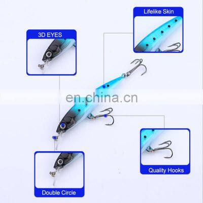6 Colors 9cm 7.4g Hot Sale Hard Plastic Fishing Bait Floating Minnow for Freshwater Saltwater photo-3