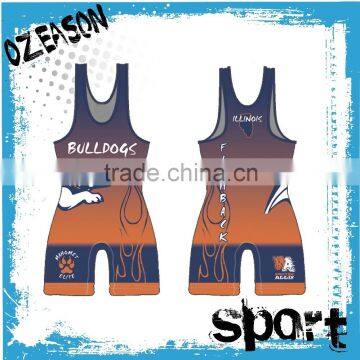 wholesale custom sublimation mens wrestling singlets for sale