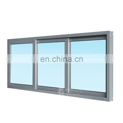 American Style Project 3 Track Bathroom Slide Up Aluminum Double Glass Sliding Window