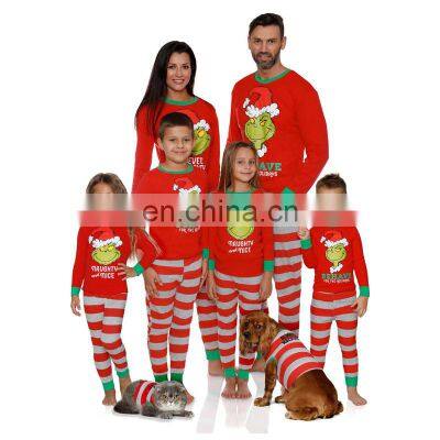 Personalized Red Women Plus Size Kids Matching Wholesale Family Christmas Pajamas