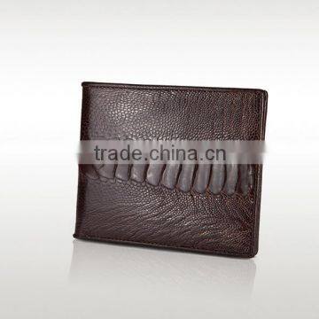 High Quality Custom Genuine Real Ostrich Leg Leather Small Wallet for Men photo-3