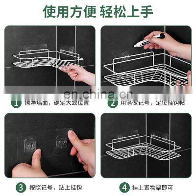 Punch-free Bathroom Bathroom Triangle Rack Wall-mounted Bathroom Washbasin Storage photo-2