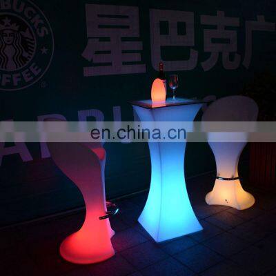 Outdoor PE Plastic Led Lighted Furniture Bar Rgb Color Flashing Led Table and Chiars Event Led Furniture Funny Bar Stool Rentals photo-3