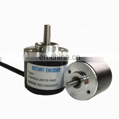 S38 DC 24V incremental solid shaft encoder 1024ppr 38mm rotary encoder