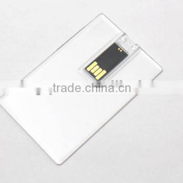 New credit card shape transparent usb flash drive