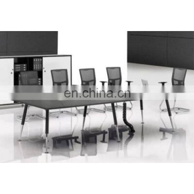 Hercules Black Vinyl Seat/Clear Coated Metal Frame Side Conference Table photo-5