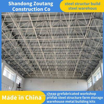 cheap prefabricated workshop prefab steel structure farm storage warehouse metal building kits