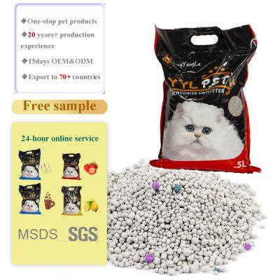 Less Dust and Strong Odor Control Bentonite Cat Litter photo-2