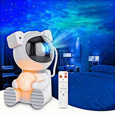 Nebula Galaxy Projector Astronaut Lamp Remote Control Smart Sky Projector With Moon Night Light For Child Adults