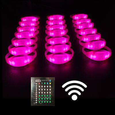 Christmas Party Supplies Radio Control LED Bracelet Remote Control DMX Control LED Bracelets Concert