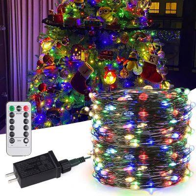 50m 100m Led Copper Wire String Lights 8 Modes Christmas Led Fairy Light Outdoor Garden Patio Copper Wire Garland Light