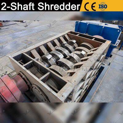 Double Shaft Scrap Copper Wire Recycling Electrical Copper Cable Iron Steel Metal Cans Shredder Recycling Machine