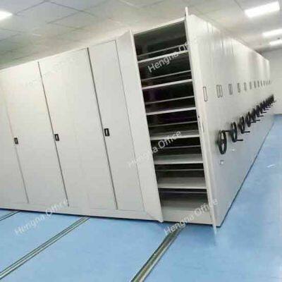 Hengna Government Archive Mobile Shelving Systems - Secure Document Storage with Brake Control Locks