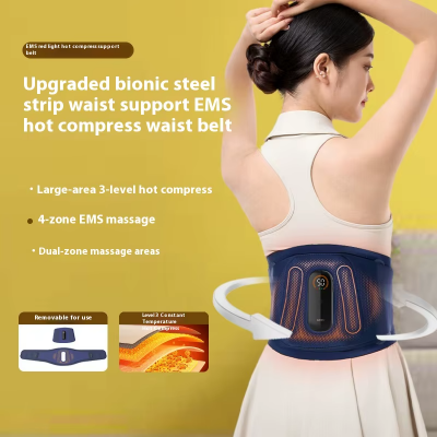 Wholesale Pneumatic Air Compression Menstrual Heating Belt | Graphene Kneading Waist Massager | Model W346