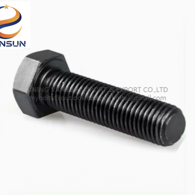 Carbon Steel Black/Galvanized Gr4.8 Fastener Nut Bolt DIN933 DIN 931 DIN 601 Hexagon Head Bolt Cap Screw Nuts and Hex Bolts