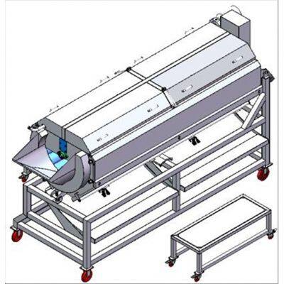 Заводской линия непрерывной сушки фруктов, овощей, мяса, трав, специй и корней с использованием горячего воздуха. Промышленный ленточный сушильный аппарат с сетчатой ленточкой.