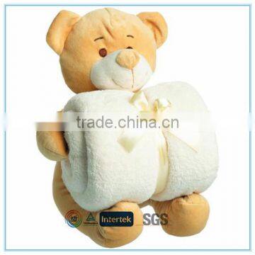 Blanket for baby with bear toy for sale