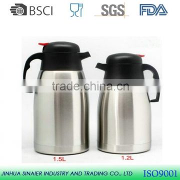 LFGB/EU double wall stainless steel vacuum thermos jug 1.2L/1.5L/2.0L