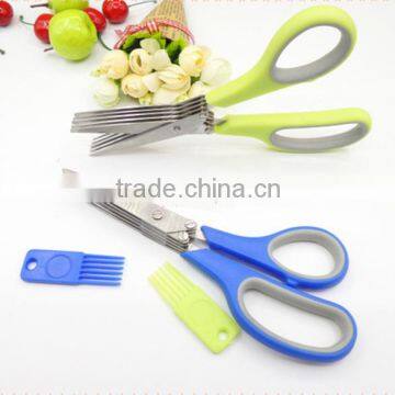 Chopped Green Onion Five Layer Minced Food Cutter Stainless Steel Multilayer Kitchen Scissors