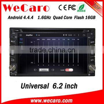 Wecaro 6.2" WC-2U6400 Android 4.4.4 car multimedia system in dash car dvd player with gps android bluetooth