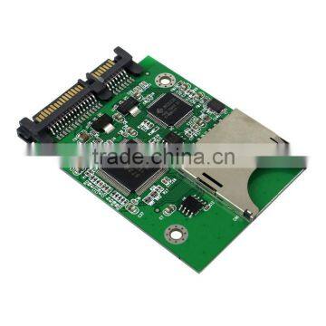 SD Secure Digital MMC Memory Card to 7+15P SATA Serial ATA Converter Adapter