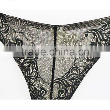 High Quality Embroid Sexy Black Women G-string Underwear photo-5