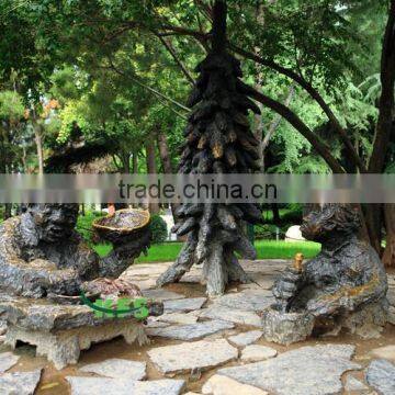 Bronze abstract statues of garden