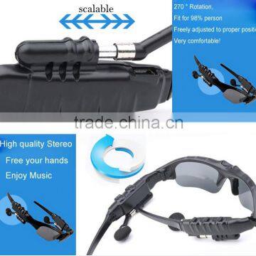 Wireless Flip-up Bluetooth Sunglasses Headset Stereo MP3 Music Glasses Earphone Headphone for Phone Hands-free / Tablet PC photo-4