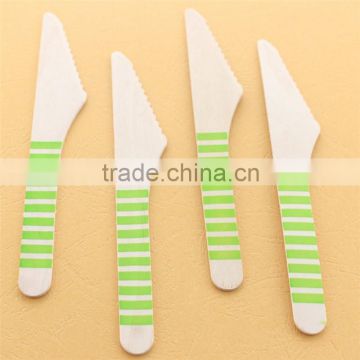 Disposable high quality wooden dinnerware/Dinnerware Sets/brich pocket knife for party