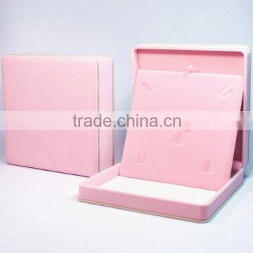 AN405 ANPHY Large Plush Pearls Jewelry Gift Box Pink Square Edged Flip Pearls Packing Box 19.5*19.5*5.3cm; 60 boxes/ctn