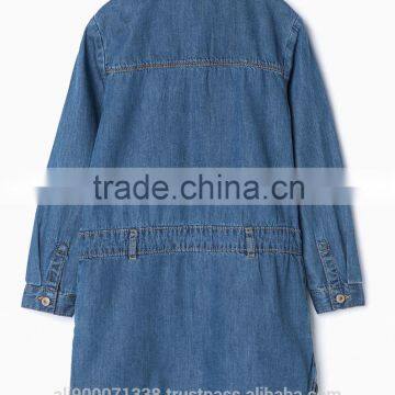 Kids Jeans Fashion Shirt With Curved Bottom/ Children Clothes photo-2
