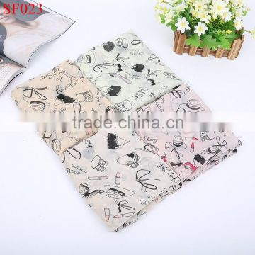 SF023 mix color chiffon shawl scarf for spring and autumn season lady series