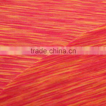 Weft Knitted Multi Color Yarn Dye Sportswear Clothing Fabric for Workout Compression Shorts photo-3