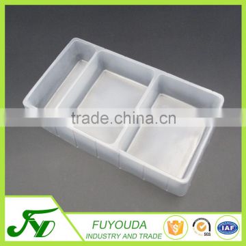 Rectangular white divided food blister packaging box