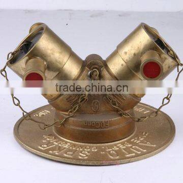 Cast iron water divider fire department connection FDC