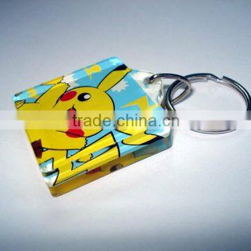 Popular Cartoon image acrylic cube key chain