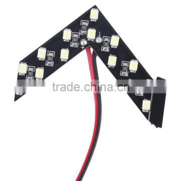 Car Styling 1PCS 14 SMD LED Arrow Panels Light Car Side Mirror Turn Signal/Indicator Light/Car Led/ Parking photo-4