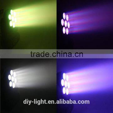 7pcs 12W 4in1 LED Mini Moving Head Beam Wash Light Disco Stage Effect Lighting photo-6