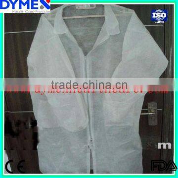 Surgical Disposable Lab Coats With Zipper and Elastic Cuff photo-2