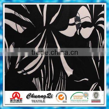 high quality digital textile h-twist polyester satin spandex print fabric