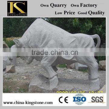 High Quality Grey Granite G603 Bull Animal Statue for Garden