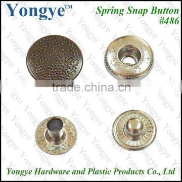 Metal spring button