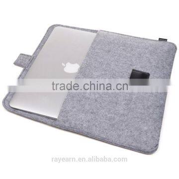 New Design Gray Color Felt Laptop Sleeve for MacBook