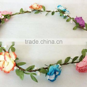 Wholesale various styles flower garland cheap headband H4009